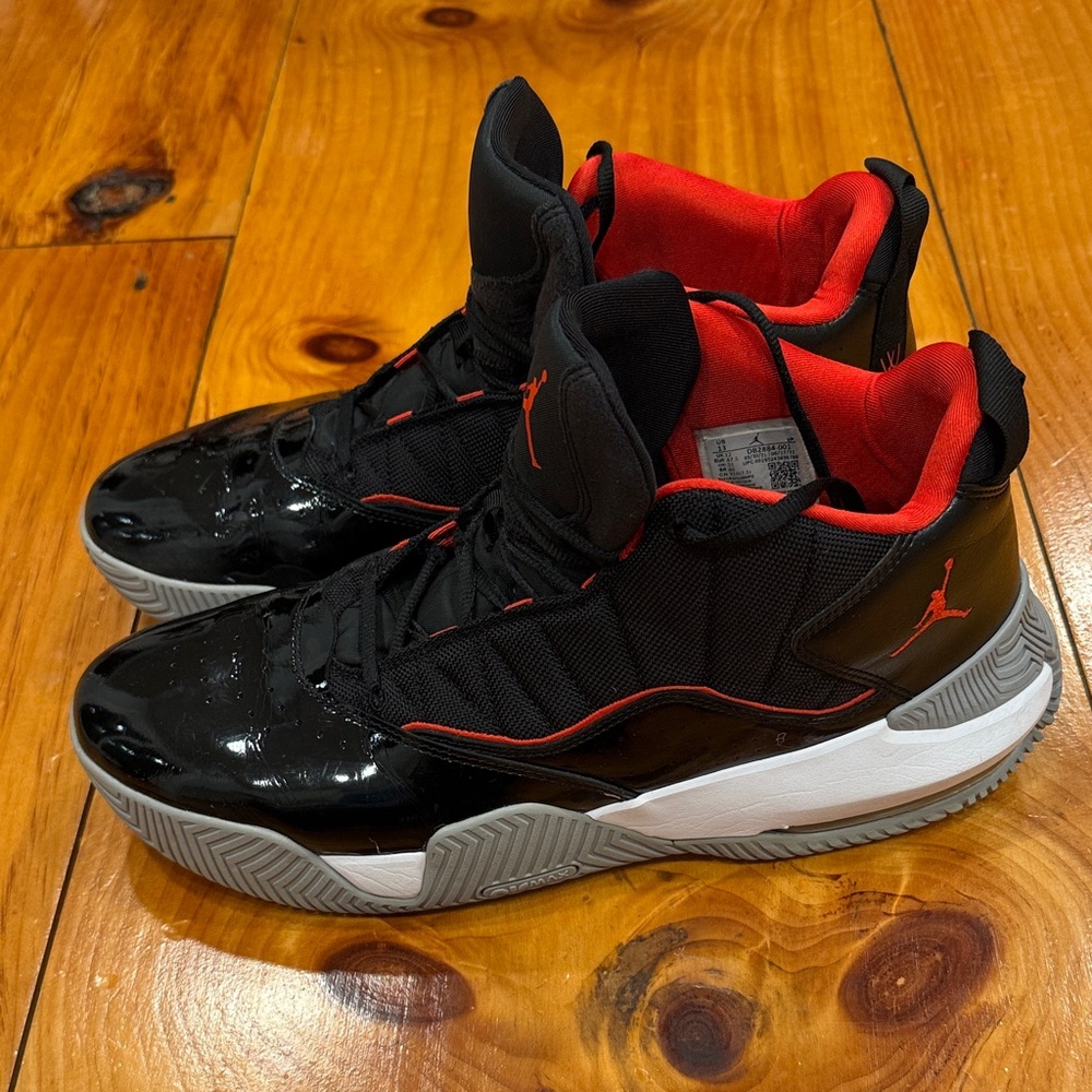 Jordan Black and Red Basketball Shoes - like new